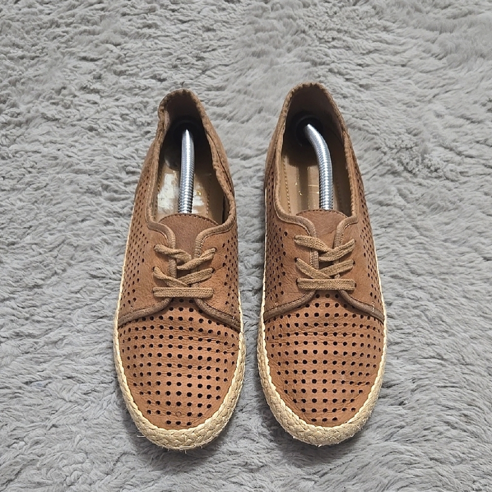 Franco Sarto perforated brown Espadrilles with Comfortable Slip-On size 8.5